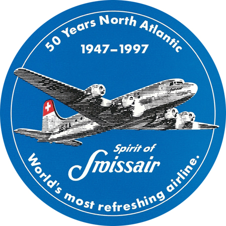 Spirit of Swissair 1947–1997 sticker
